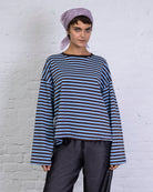 Lockeres Langarmshirt mit Streifen
