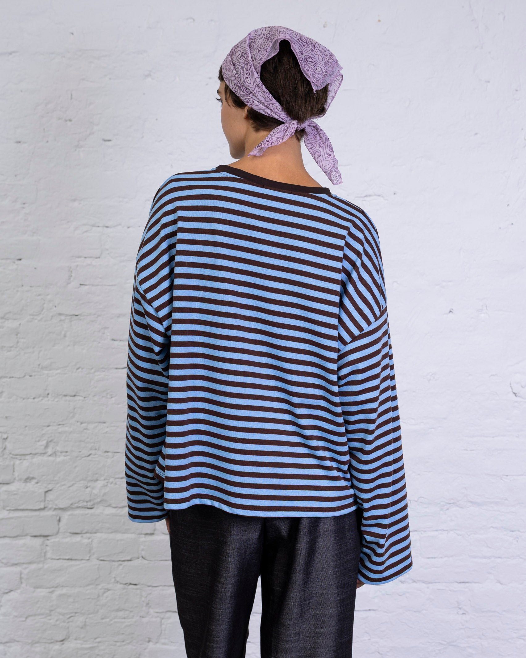 Lockeres Langarmshirt mit Streifen