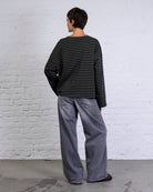 Lockeres Langarmshirt mit Streifen