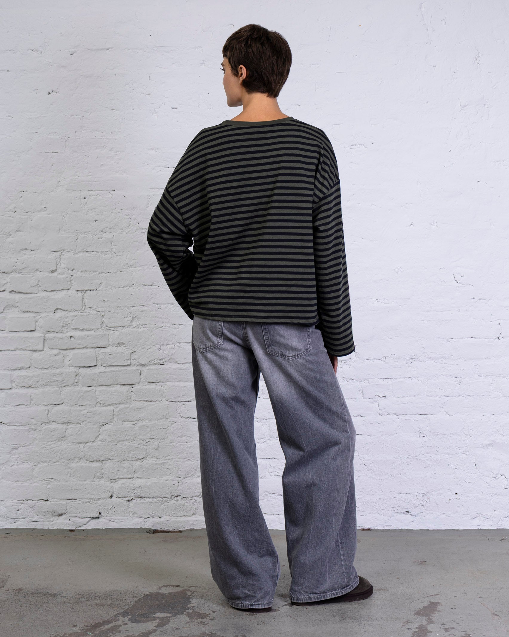 Lockeres Langarmshirt mit Streifen