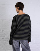 Lockeres Langarmshirt mit Streifen