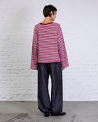 Lockeres Langarmshirt mit Streifen