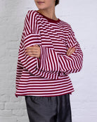 Lockeres Langarmshirt mit Streifen