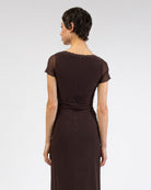Mesh Maxikleid mit Spitzendetails