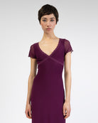 Mesh Maxikleid mit Spitzendetails
