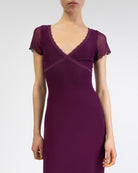 Mesh Maxikleid mit Spitzendetails