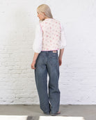 Steppweste mit Blumenmuster