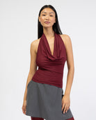 Top mit Wasserfallausschnitt