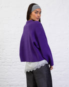 Kastige Strickjacke mit Reißverschluss