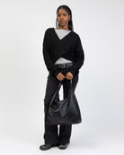 Wickelpullover mit V-Ausschnitt