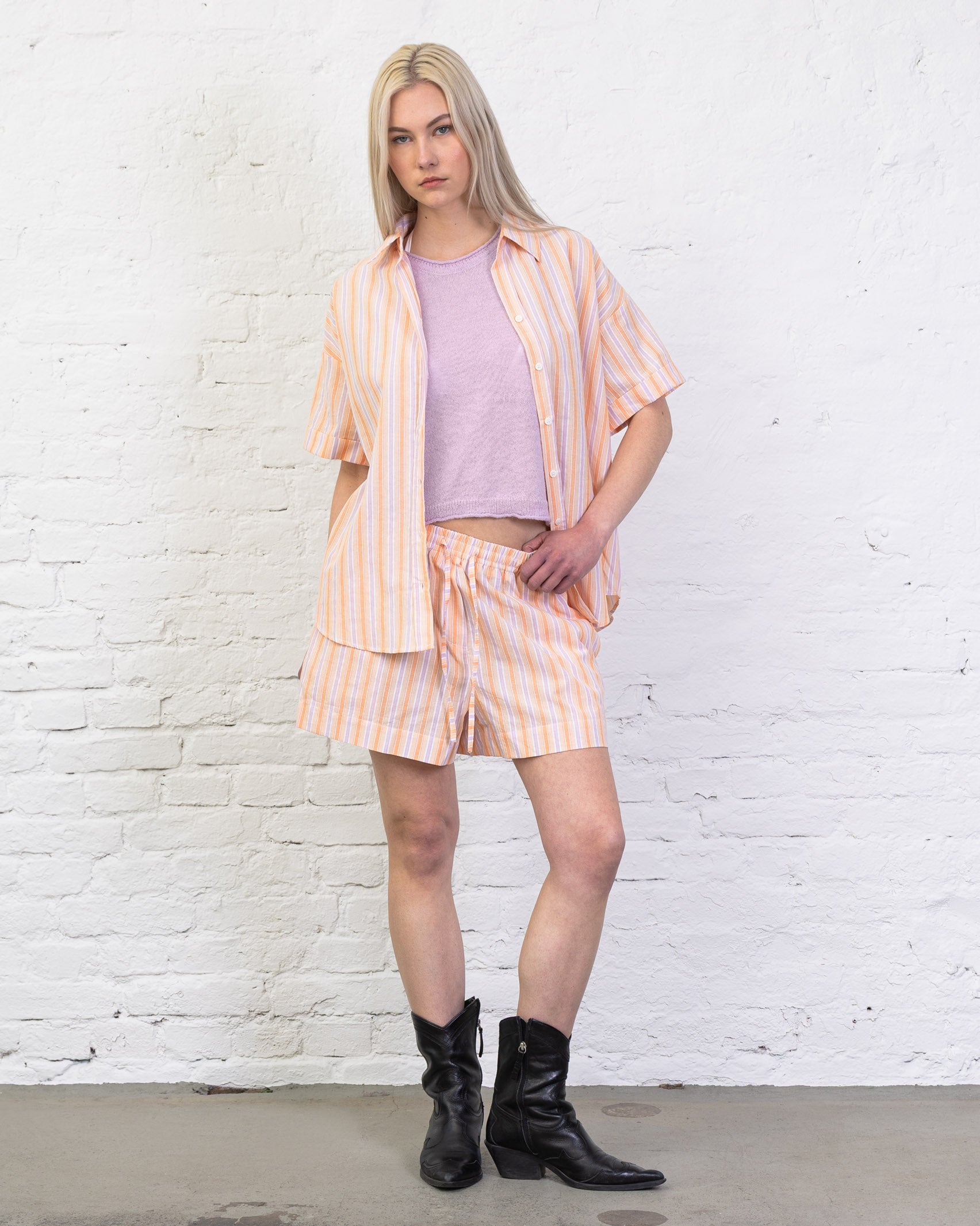 Bluse mit sommerlichen Streifen