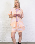 Bluse mit sommerlichen Streifen