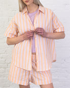 Bluse mit sommerlichen Streifen
