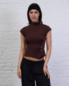 Shirt mit asymmetrischer Knopfleiste