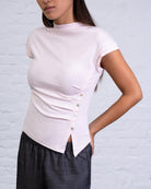 Shirt mit asymmetrischer Knopfleiste