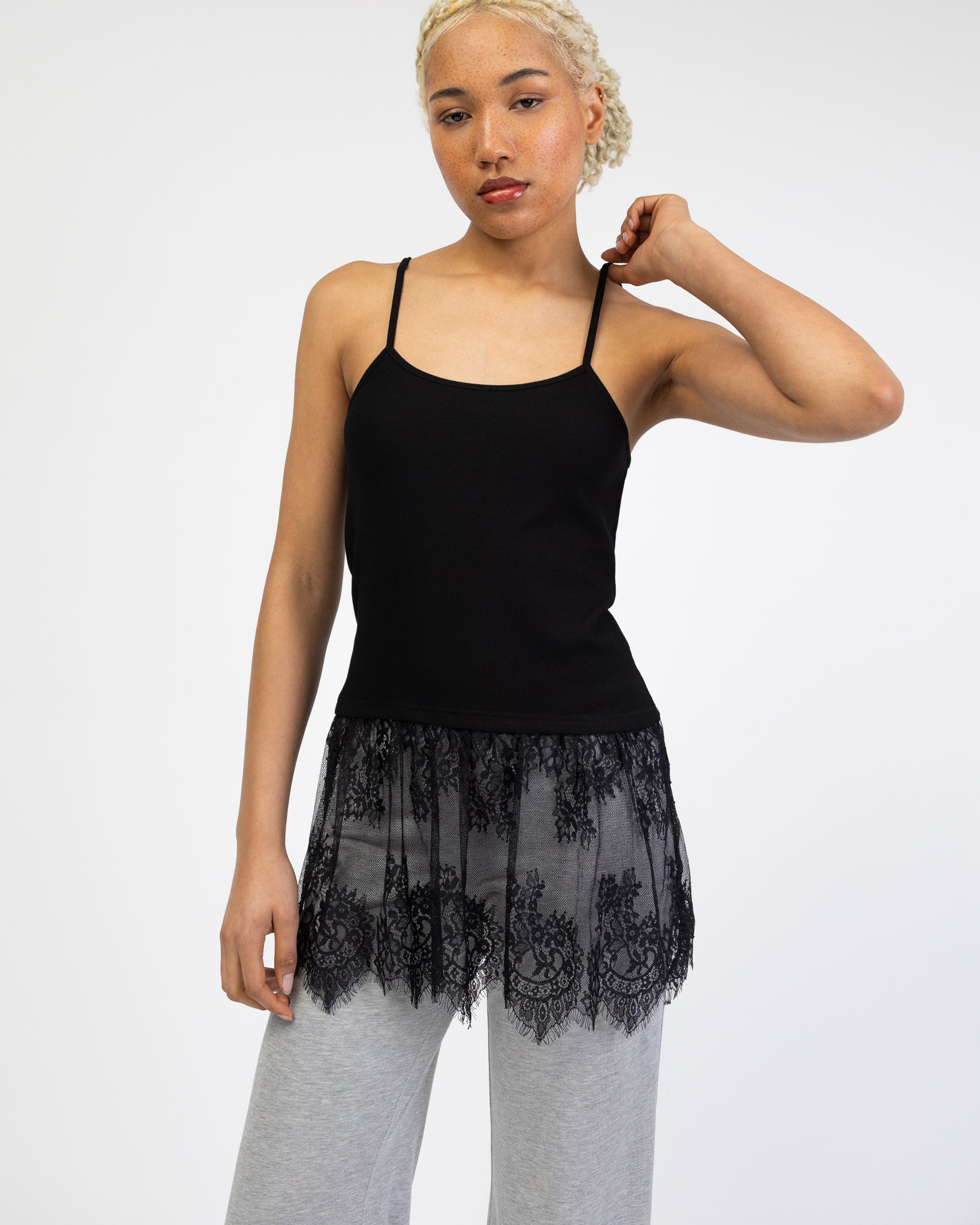 Layering Top mit Spitze