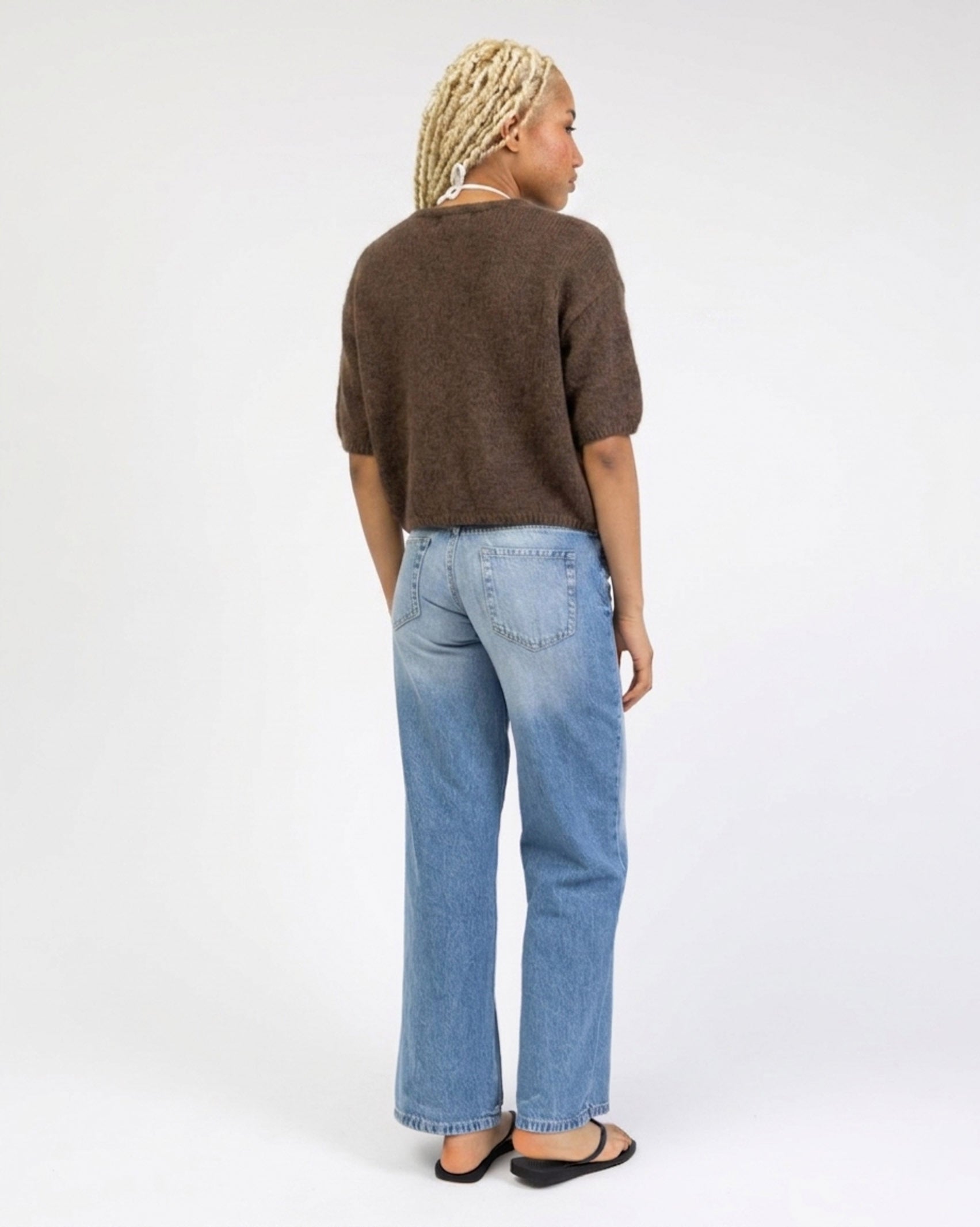 Strickjacke mit kurzen Ärmeln