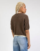 Strickjacke mit kurzen Ärmeln