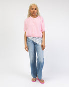 Strickjacke mit kurzen Ärmeln