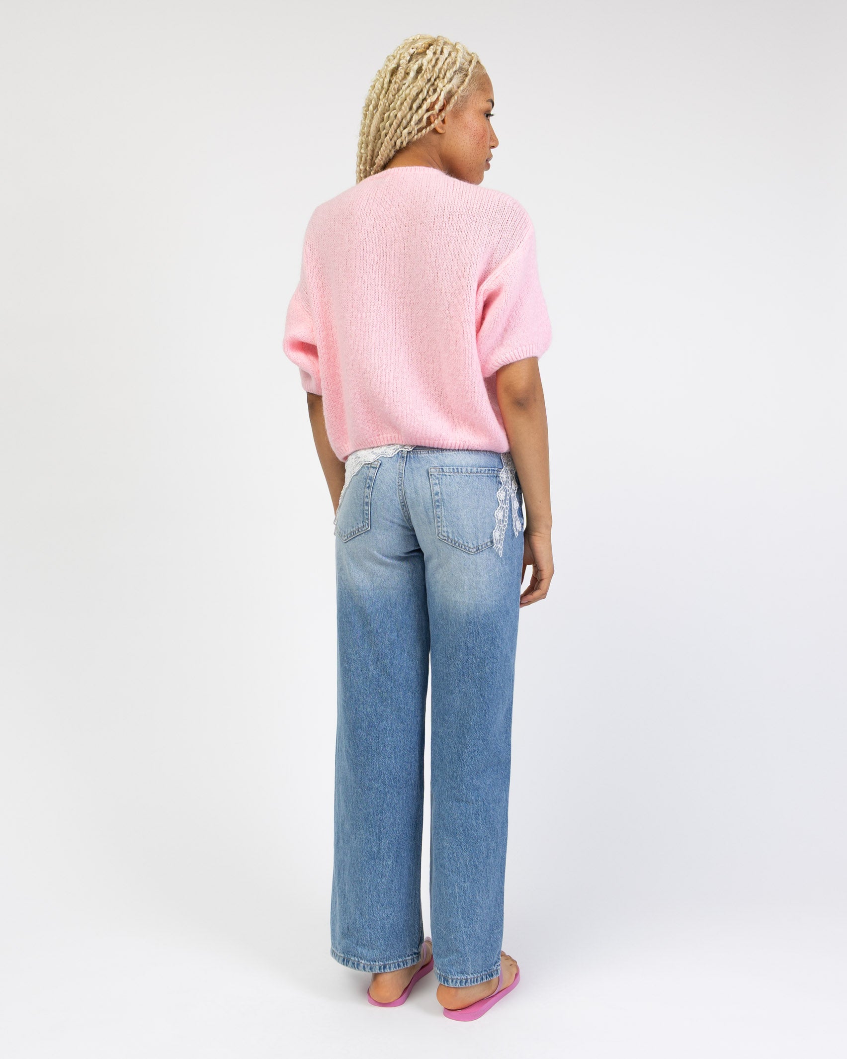 Strickjacke mit kurzen Ärmeln