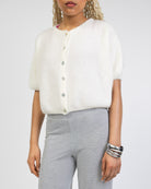 Strickjacke mit kurzen Ärmeln