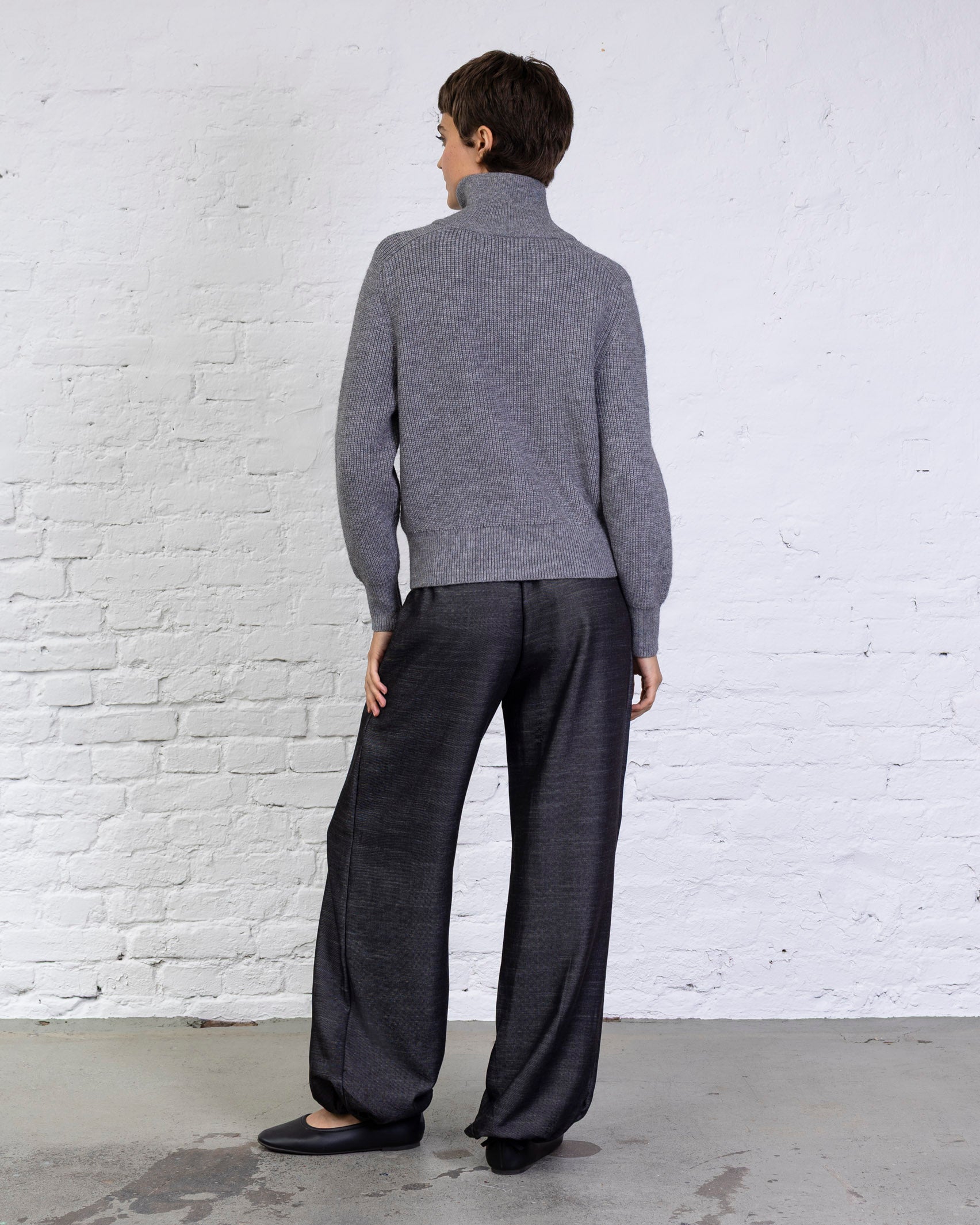Strukturierte Strickjacke mit Doppel-Reißverschluss