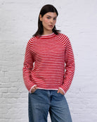 Flauschiger Pullover mit Streifen
