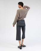 Weiche einfarbige Strickjacke