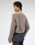 Weiche einfarbige Strickjacke