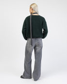 Weiche einfarbige Strickjacke