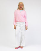 Weiche einfarbige Strickjacke