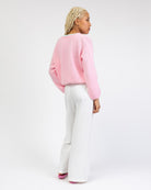 Weiche einfarbige Strickjacke