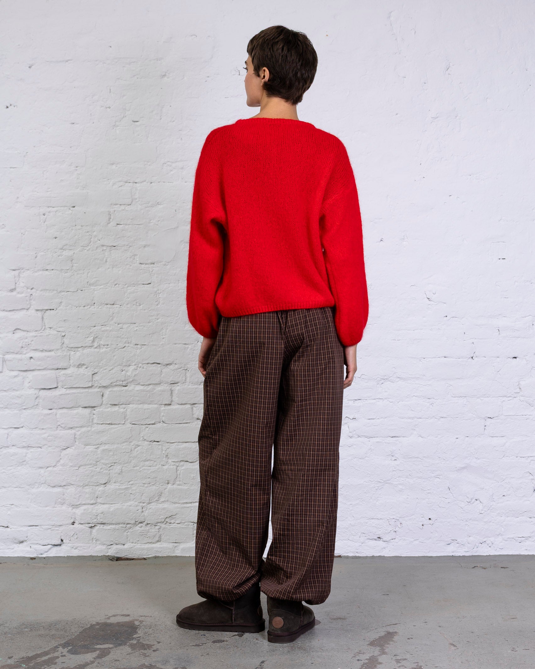 Weiche einfarbige Strickjacke