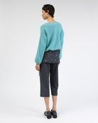 Weiche einfarbige Strickjacke