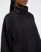 Weite Trench Jacke mit Stehkragen