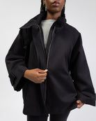 Weite Trench Jacke mit Stehkragen