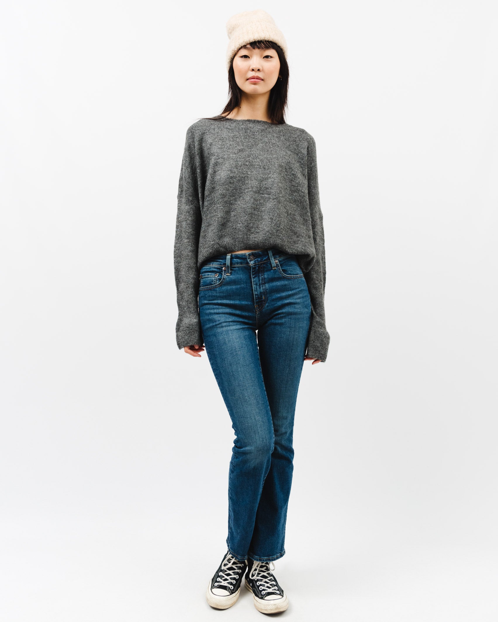 Weicher Pullover – überlangen + mit Schön Broke | Ärmeln