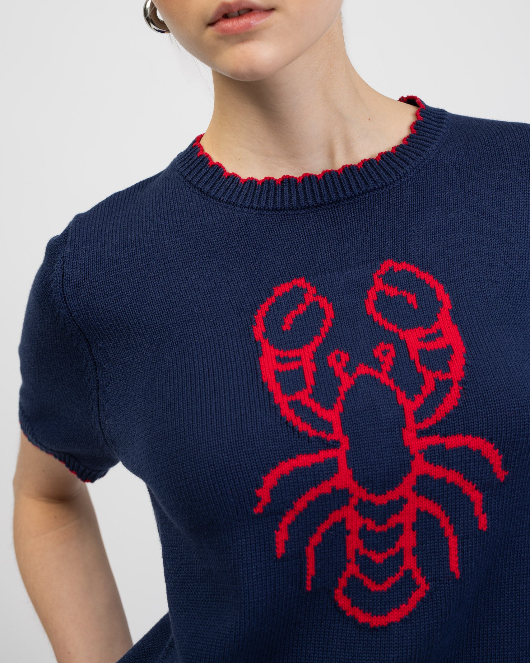 Strickshirt mit Lobsterprint