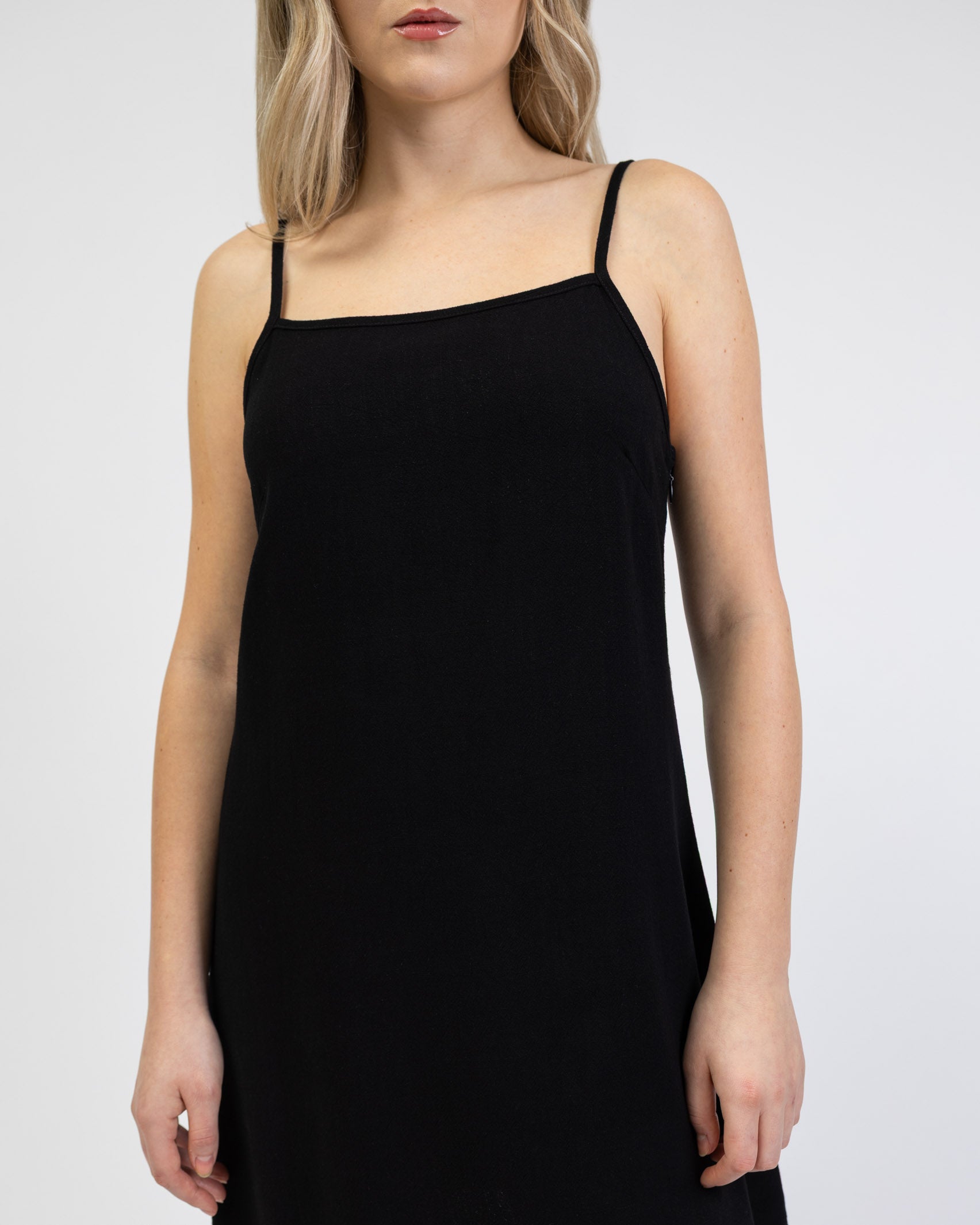 Minikleid aus Leinen-Mix