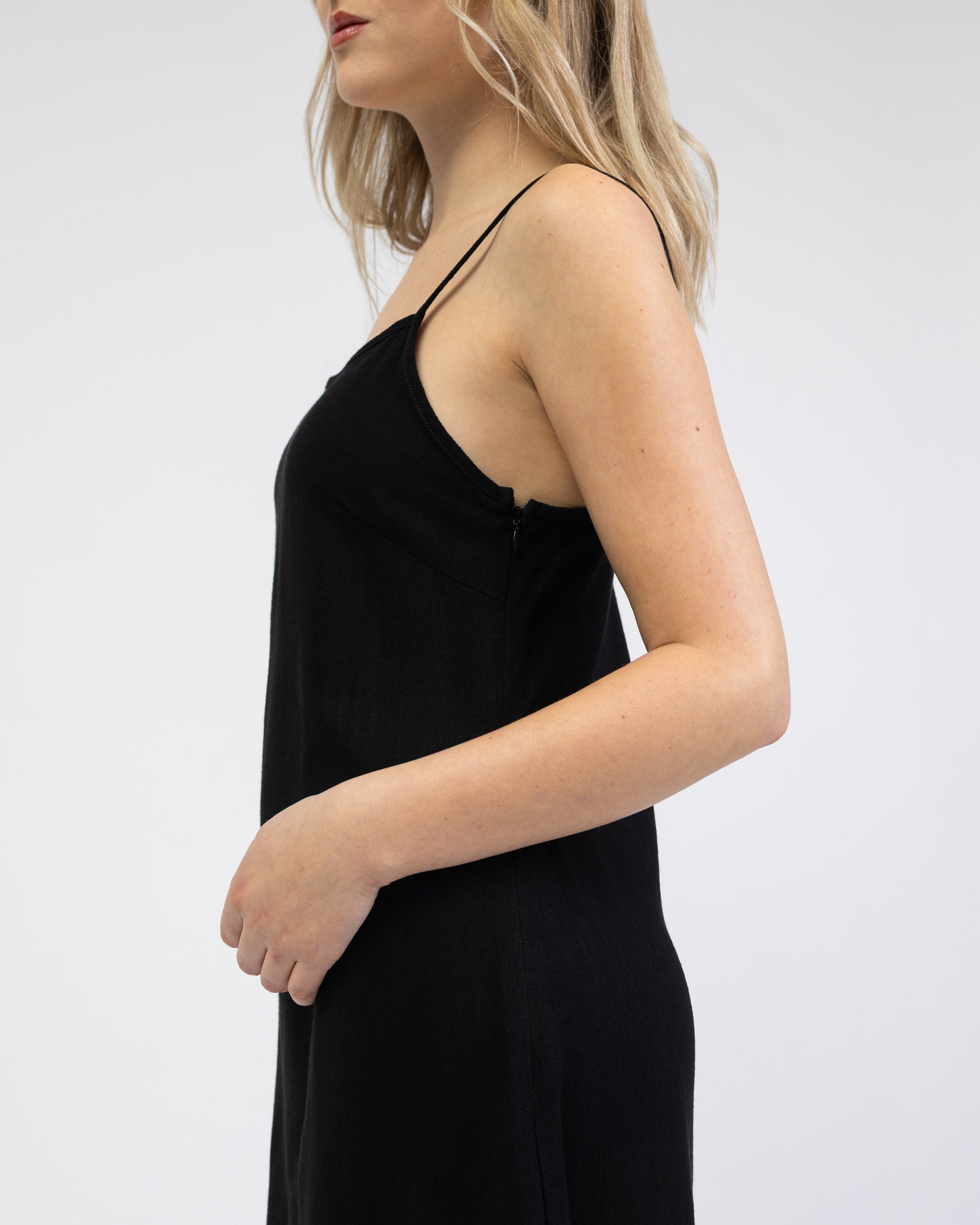 Minikleid aus Leinen-Mix