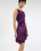 Minikleid mit Blumenprint aus Samt