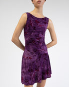 Minikleid mit Blumenprint aus Samt