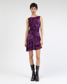 Minikleid mit Blumenprint aus Samt