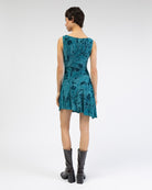 Minikleid mit Blumenprint aus Samt
