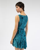 Minikleid mit Blumenprint aus Samt