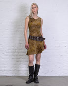 Minikleid mit floralem Print aus Samt