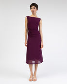 Mesh Kleid mit Raffung
