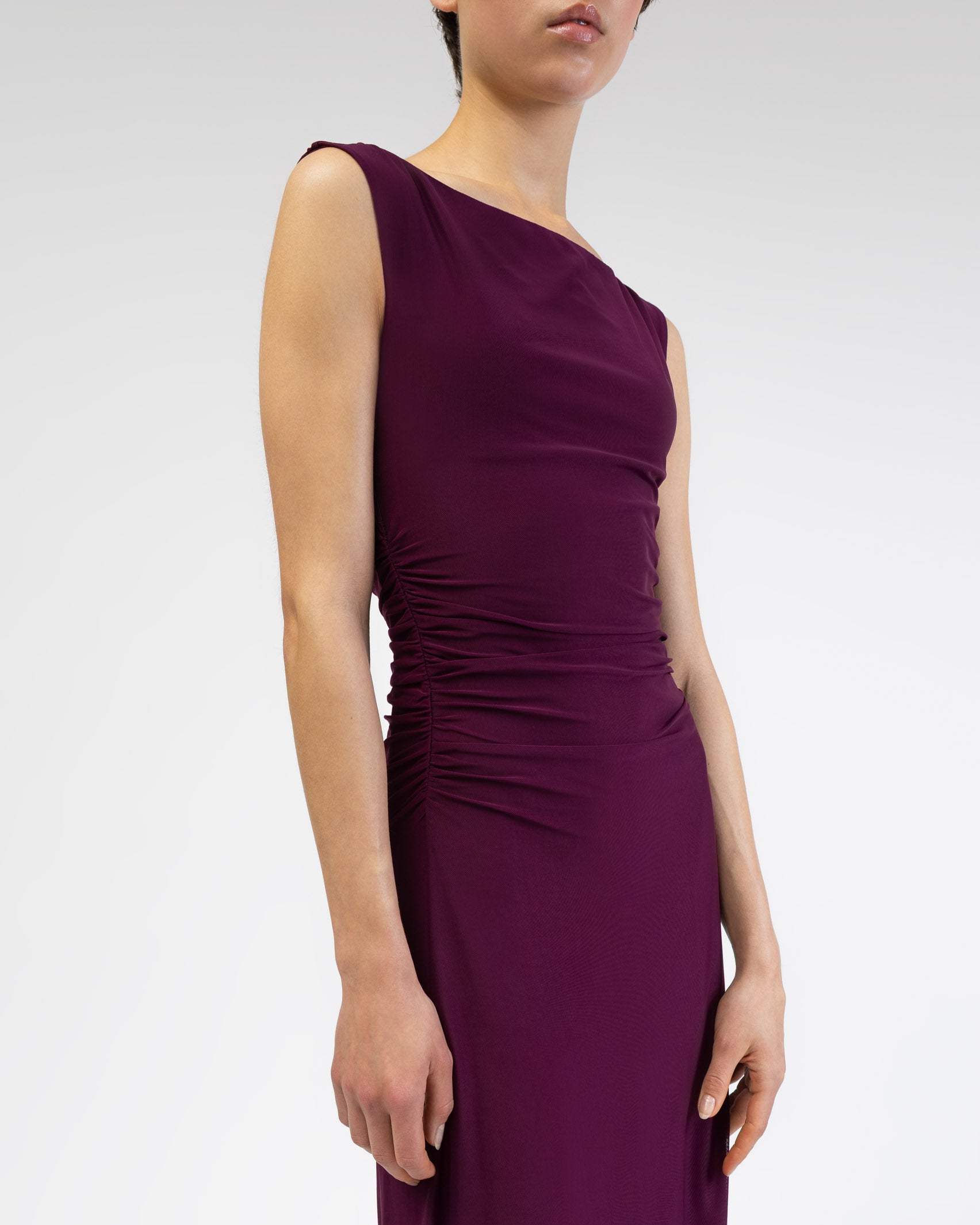 Mesh Kleid mit Raffung