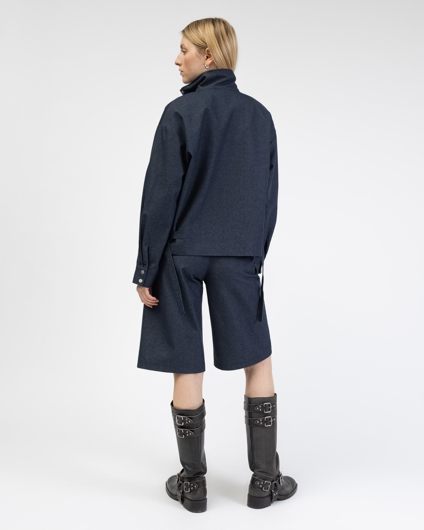 Jeans Jacke mit Schnallendetails