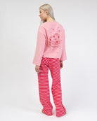 Gestreifte Hose aus Sweatstoff